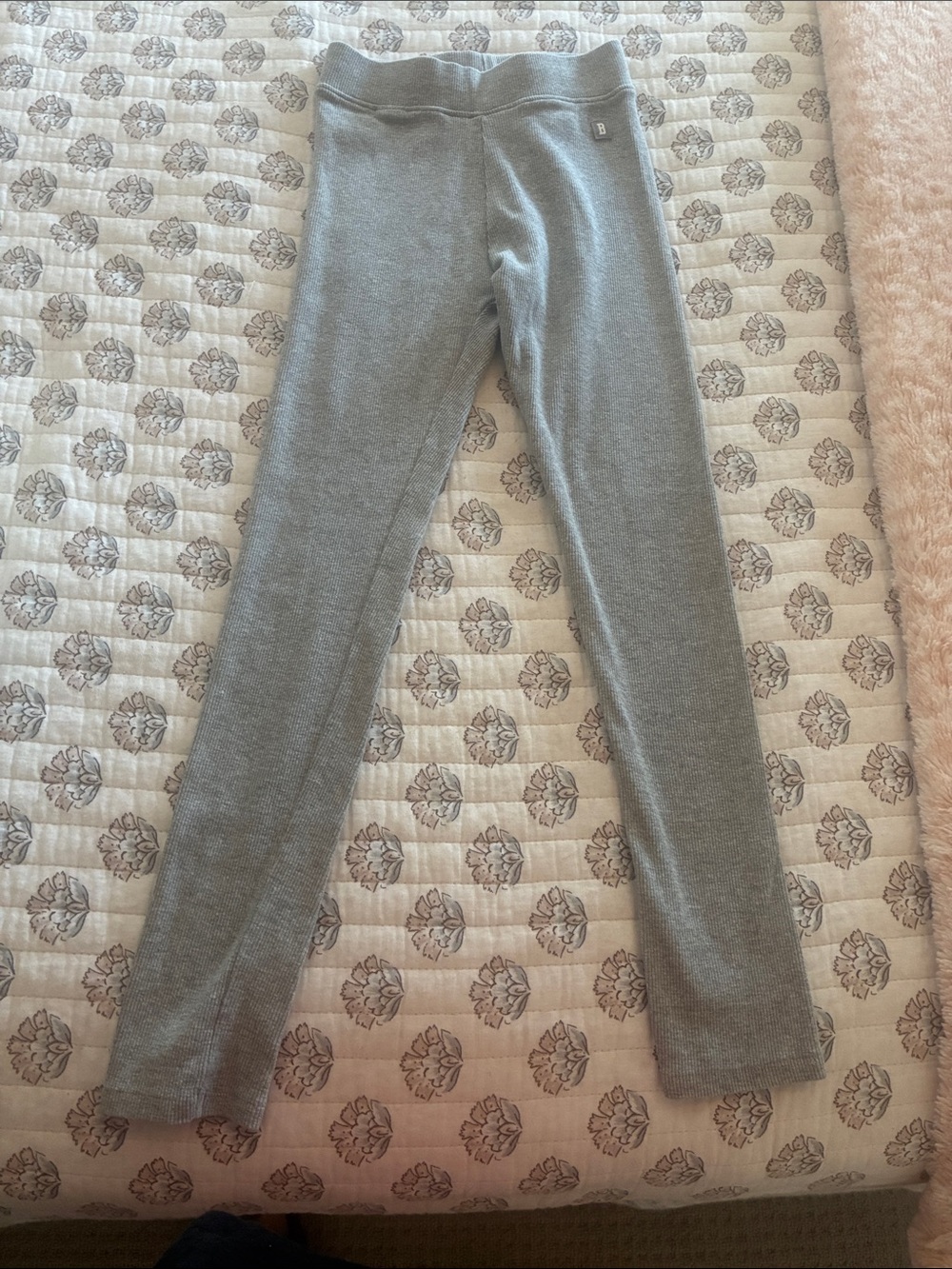 Zara Light Gray Girls' Knit Leggings